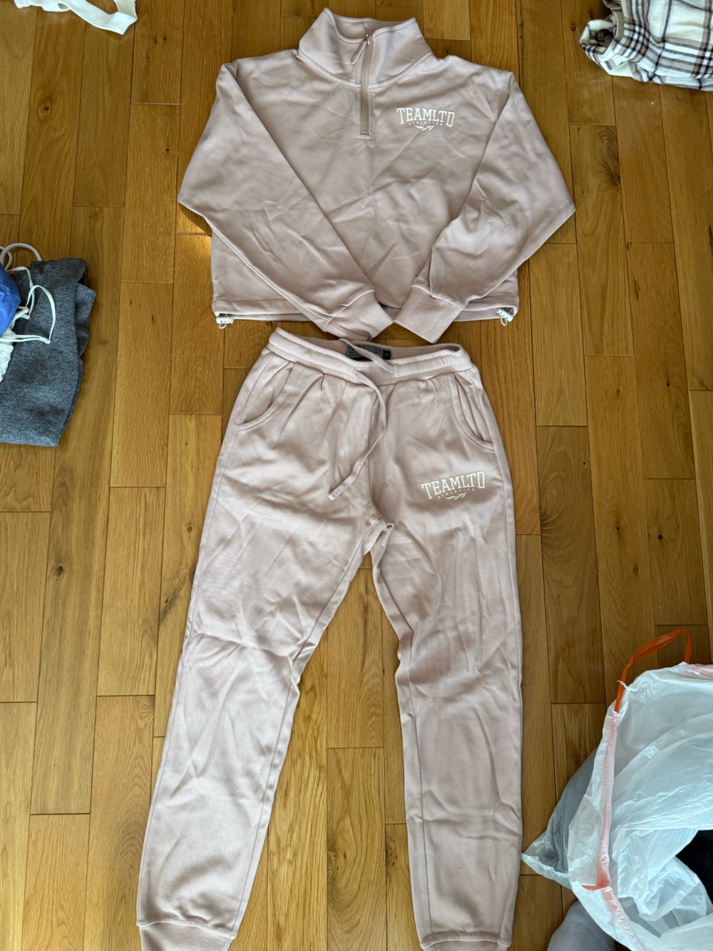 Women's Light Pink TeamLTD Sweatshirt & Jogger Set
